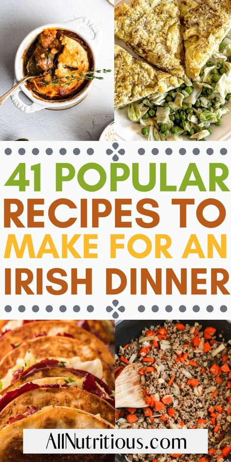 Healthy Irish Dinner Recipes, Popular Irish Dishes, Irish Pork Recipes, Traditional Irish Christmas Dinner, Irish Recipes Authentic Dinner, Irish Main Dish Recipes, Irish Entrees, Irish Dishes Traditional, Irish Christmas Dinner