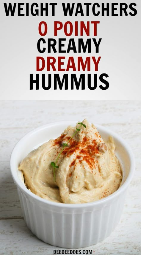 Weight Watchers Appetizers, Weight Watchers Meal Plans, Weight Watchers Snacks, Weight Watchers Recipes Desserts, Points Recipes, Homemade Hummus, Weight Watchers Diet, Hummus Recipe, Ww Recipes