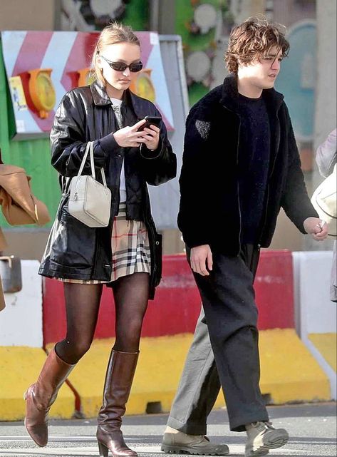 Lily Rose Depp Street Style, Lily Rose Depp Outfits, Jack Depp, French Autumn, Lily Depp, Lily Rose Depp Style, December Outfits, Models Off Duty Style, Rose Depp