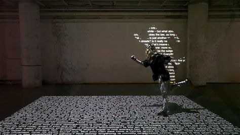 Interactive Shadows Made with Words - My Modern Metropolis Floor Projection, Design Intervention, Light Art Installation, Literary Art, Modern Metropolis, Interactive Media, Interactive Installation, Projection Mapping, Interactive Art