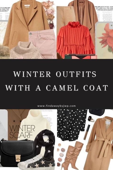 17 Camel coat outfit ideas. Discover 17 stylish camel coat outfits to wear on cold winter days through inspiring outfit layouts and beautiful camel coat findings. Black Midi Skirt Winter, Camel Outfits For Women, Camel Peacoat Outfit, Camel Wool Coat Outfit, Long Camel Coat Outfits, Car Coat Outfit, Camel Coat Outfit Winter Style, Maxi Coat Outfit, Black And Camel Outfit