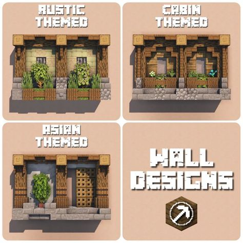 Minecraft Walls Ideas Interior, Minecraft Column Design, Minecraft Wall Designs Exterior, Minecraft Terracotta House, Minecraft Floorplan, Wall Design Minecraft, Minecraft Enchantment Room Ideas, Minecraft Wall Design, Minecraft Wall Ideas