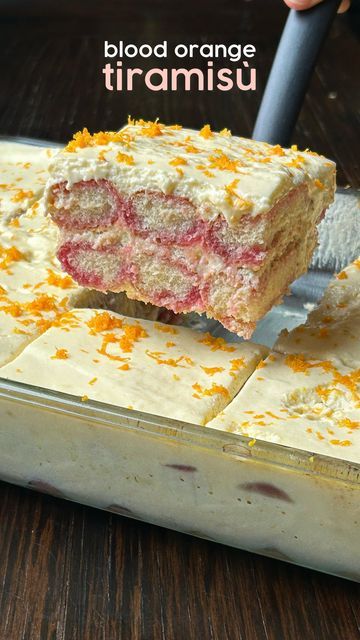 Blood Orange Cake Recipe, Orange Tiramisu Recipe, Citrus Tiramisu, Blood Orange Dessert Recipes, Blood Orange Dessert, Orange Tiramisu, Food Truck Desserts, Orange Recipes Dessert, Blood Orange Recipes