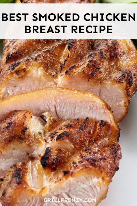 Smoked Chicken Rub, Smoked Chicken Breast Recipe, Bbq Dinners, Smoked Chicken Breast, Smoked Chicken Recipes, Moist Chicken Breast, Barbecue Recipe, Brine Recipe, Chicken Breast Recipe