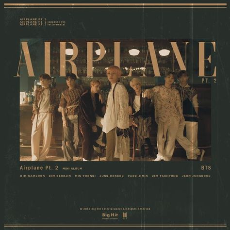 Bts Airplane Pt 2, Song Wallpaper, Poster Bts, Airplane Poster, Bangtan Aesthetic, Airplane Pt.2, Bts Poster, Japanese Song, Pop Jewelry