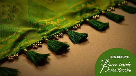 Sari Kongu Mudulu, Sari Kucchu Designs, Tassels Design For Saree, Saree Kongu Designs Latest, Latest Tassels For Saree Pallu, Saree Palu Resa Design, Latkan For Saree Pallu, Sadi Tassels, Saree Pallu Resa