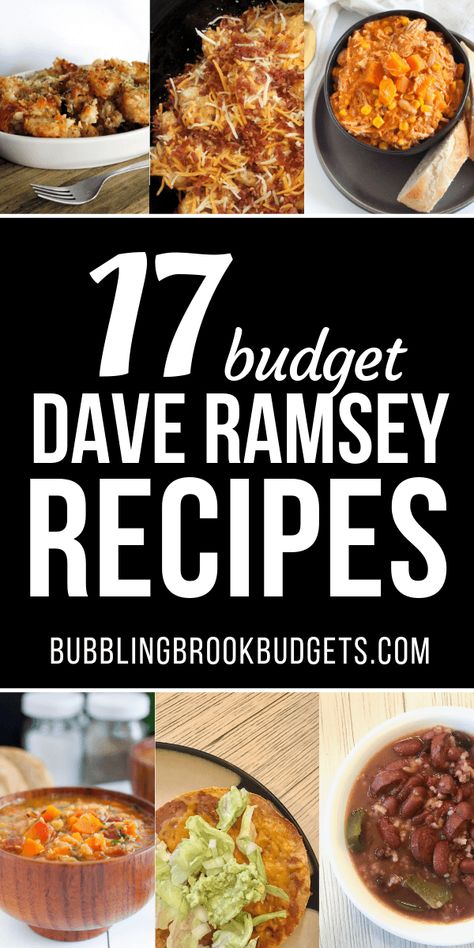 These cheap meals are like Dave Ramsey recipes for baby steps 1 and 2! Perfect for helping you get your grocery budget down so you can spend less and save more money! #BUDGETMEALS #recipes Budget Dave Ramsey, Debt Budget, Recipes For Baby, Cheap Meal Plans, Frugal Meal Planning, Cheap Family Meals, Budget Freezer Meals, Budget Friendly Dinner, Budget Family Meals