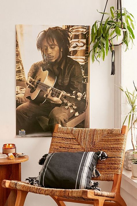 Bob Marley Poster, Winter Hygge, Bob Marley Art, Moroccan Living Room, Pastel Room, Hygge Home, Poster Hanger, Boho Eclectic, Tropical Style