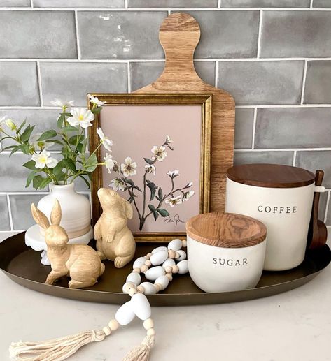 #TargetStyle : @justrenoproject : Target Finds Target Spring Decor, Spring Buffet Table Decor, Easter Coffee Bar Decor, Easter Living Room Decor, Neutral Spring Decor, Modern Easter Decor, Easter Kitchen Decor, Table Trays, Bathroom Decor Pictures