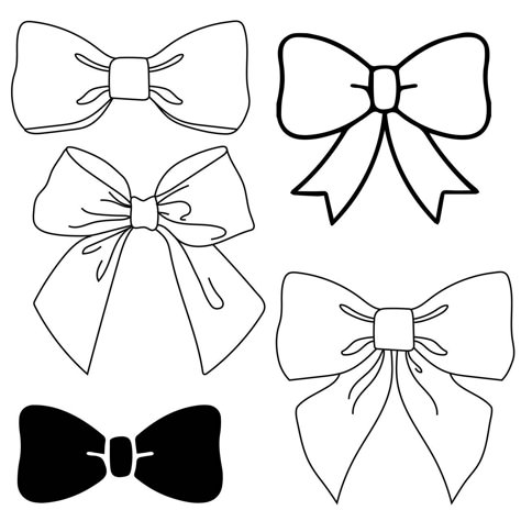 Bow Image, Bow Clipart, Bow Svg, Bow Template, Craft Images, Crochet Collar, Svg For Cricut, Cameo Projects, Free Svg Cut Files