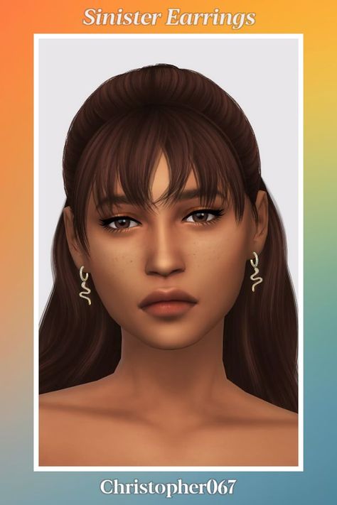 Snake Pendant, Spiral Earrings, Gauged Earrings, The Sims4, Sims 4 Cc, The Sims 4, The Sims, Sims 4, Hoop Earrings