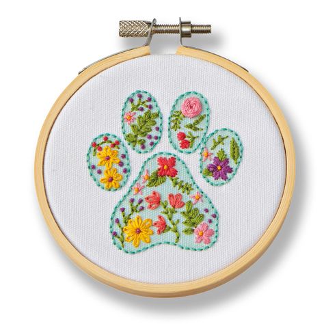 Paw Embroidery, Paw Print Embroidery, Pet Embroidery, Bird Embroidery Pattern, Christian Embroidery, Cat Embroidery Design, Printed Background, Clothes Embroidery Diy, Sales Pitch