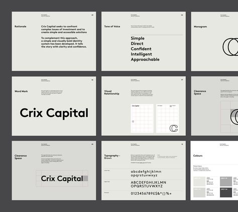 Crix Capital - Ascend Studio Guideline Design Layout, Branding Book Layout, Brandbook Layout Design, Brand Guide Layout, Brand Guideline Layout, Brand Book Layout, Brand Guide Design, Fonts For Website, Brand Book Design