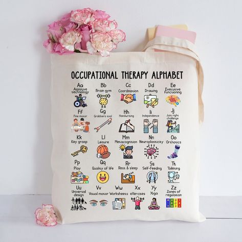 Occupational Therapy Alphabet, Occupational Therapy Wall Art, Occupational Therapy Symbol, Occupational Therapy Art, Occupational Therapy Tattoo, Occupational Therapist Outfit, Occupational Therapy Aesthetic, Reading Gift Basket, Book Lovers Gift Basket