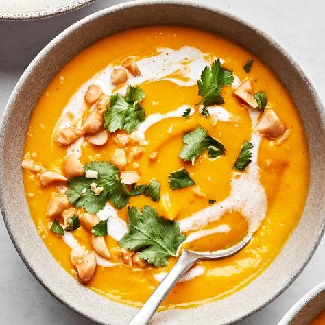 Carrot Ginger Soup | The Modern Proper Butternut Squash Soup Creamy, Carrot Ginger Soup Recipe, Curried Lentil Soup, Carrot Soup Recipes, Perfect Roast Chicken, The Modern Proper, Carrot Ginger Soup, Modern Proper, Ginger Soup