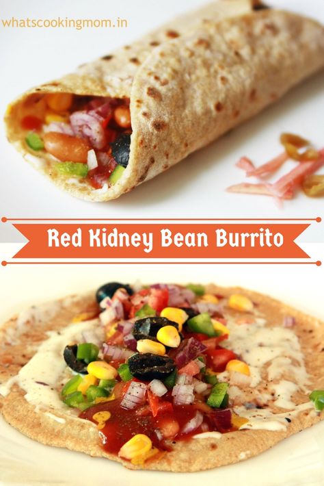 Mexican Wraps Vegetarian, Healthy Dinner Wraps, Burrito Vegetarian, Kidney Bean Recipes, Wrap Breakfast, Vegetarian Burritos, Burritos Healthy, Mexican Burritos, Frankie Recipe