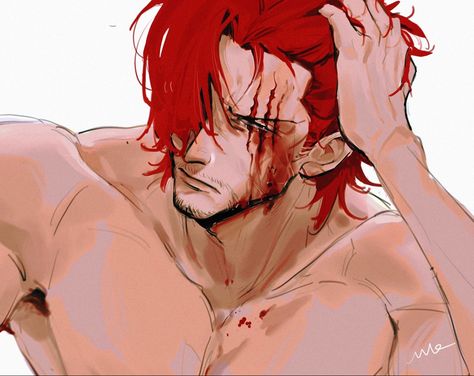 Red Hair Pirates, Red Hair Shanks, One Piece Crew, One Piece Man, One Peice Anime, One Piece Drawing, One Piece Images, One Piece Comic, One Piece Pictures