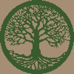 Tree Of Life Cross Stitch Pattern, Tree Of Life Cross Stitch, Pix Art, Crochet Tapestry, Cross Stitch Flowers, Tree Of Life, Pixel Art, Photo Art, Cross Stitch Patterns