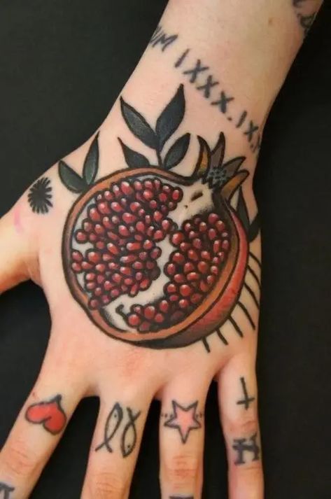 35 Tattoos For Homesteaders Pomegranate Tattoo, Fruit Tattoo, 1 Tattoo, Desenho Tattoo, Small Tattoo, Skin Art, Piercing Tattoo, Get A Tattoo, Love Tattoos