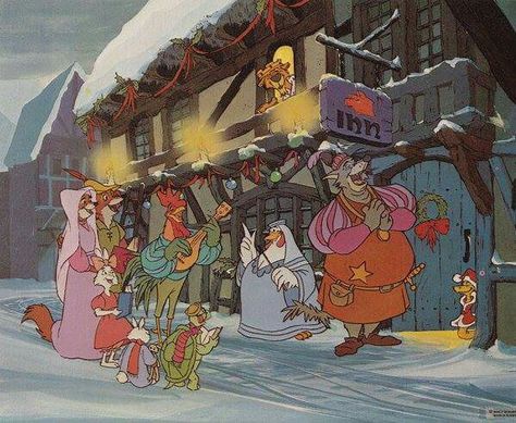 Disney's Robin Hood #Christmas #xmas Disney's Robin Hood, Cosy Pictures, Disney Stills, Hood Christmas, Disney Winter, Prince John, Mickeys Christmas Carol, Robin Hood Disney, Oz Movie