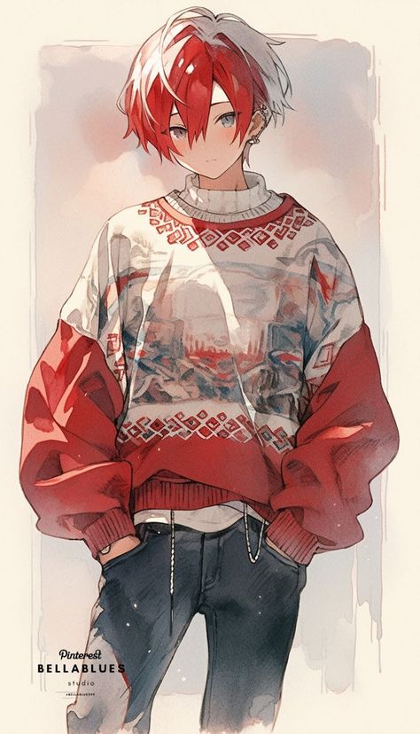 Anime Sweater Reference, Anime Sweater Drawing, How To Draw Sweaters, Sweater Drawing Reference, Draw Sweater, Sweater Reference, Sweater Drawing, Anime Sweater, Anime Picture Hd