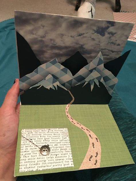 Mountain pop up card with letter pocket for my boyfriends birthday Birthday Card Ideas For Boyfriend, Card Ideas For Boyfriend, My Boyfriends Birthday, Xmas Photography, Accordian Book, Ideas Birthday Card, Mountain Card, Birthday Card Ideas, Birthday Greetings Funny