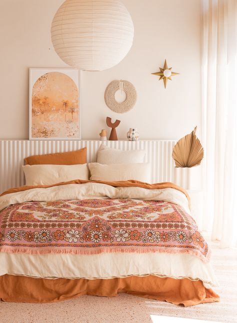 White Quilt Cover, Luxurious Bedding, Earthy Colours, Room Color, Hemp Fabric, Australia Living, Dream Bedroom, Pink Rug, New Room