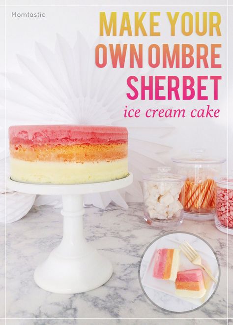 How to make sherbet ice cream cake Sherbet Cake Recipe, Sherbet Ice Cream Cake, Sorbet Cake, Sherbet Cake, How To Make Sherbet, Sherbet Ice Cream, Sherbet Recipes, Sorbet Ice Cream, Fruit Ice Cream