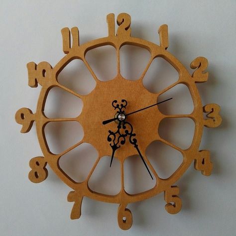 Laser Cut Wall Clock – Amee House Cnc Clock, Wall Clock Vector, Clock Template, Cnc Router Projects, Clock Gears, Router Projects, Routeur Cnc, Cnc Wood, Cnc Projects