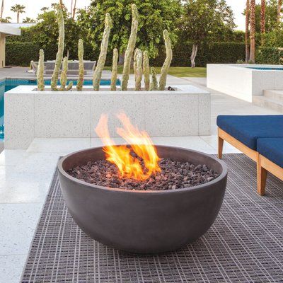 BJFS Urth Concrete Natural Gas/Propane Fire Pit Color: Natural Fire Pit Video, Fire Pit Materials, Fire Pit Ideas, Natural Gas Fire Pit, Outdoor Fire Pit Designs, Fire Pit Ring, Propane Fire Pit Table, Portable Fire Pits, Gas Fire Pit Table