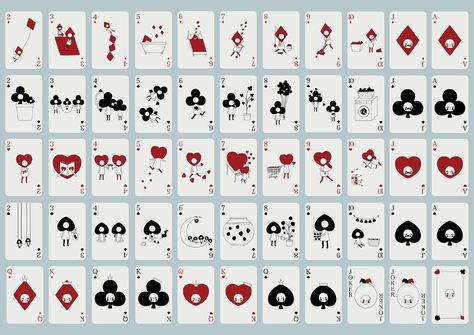 Custom Playing Cards on Behance Hand Drawn Playing Cards, Handmade Playing Cards, Custom Playing Cards Design, Playing Cards Design Graphics, Custom Card Deck, Personalised Playing Cards, Printable Playing Cards, Playing Card Design, Personalized Playing Cards