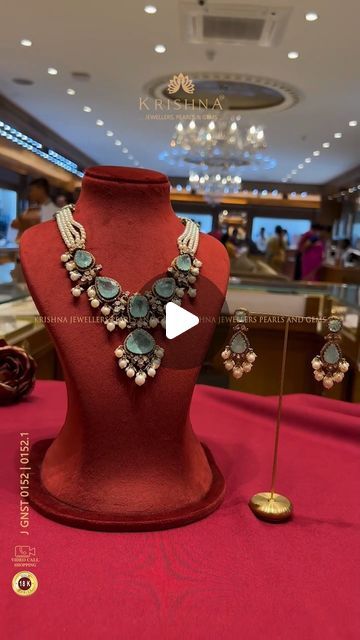 Krishna Jewellers Pearls &Gems on Instagram: "► Call/ WhatsApp/ Video Call: 📲+91-8499011111 - Shopping made easier with Krishna Jewellers Pearls & Gems, Jubilee Hills.  Product Code: J GNST 0152 - ✨ Enhance your classic elegance with this stunning [Polki necklace set], crafted in [18K gold] and adorned with our signature Polki design and [pearl] drops. 💚 Accented with vibrant [emeralds], this exquisite piece adds a luxurious shine that beautifully elevates your look. 🌟♛🪶  ► DM for more details ► Free shipping All Over India & International (T*c Apply)  Follow Our Instagram  ► (Pearls Jewellery): @krishna.pearls.hyderabad ► (Fine Jewellery): @krishna.jewellers.jubileehills ► (Silver Articles ): @krishna.house.of.silver  📍Visit our store Krishna Jewellers Pearls & Gems at Jubilee Hills, Polki Sets Design Jewellery, Polki Sets Design, Whatsapp Video Call, Silver Articles, Polki Necklace Set, Pearls Jewellery, Polki Sets, Instagram Call, Polki Necklace