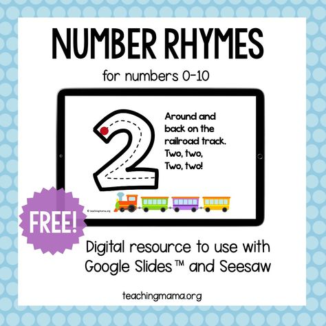 Number Formation Rhymes Number Rhymes For Kindergarten, Number Nursery Rhymes, Clifford Activities, Letter Formation Rhymes, Teaching Number Formation, Number Formation Rhymes, Number Rhymes, Writing Activities For Preschoolers, Elephant Toothpaste