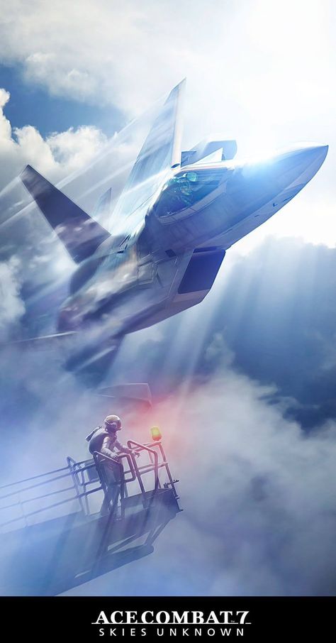 Ace Combat 7: Skies Unknown Wallpaper Unknown Wallpaper, Ace Combat 7 Skies Unknown, Fighter Planes Art, Jet Fighter Pilot, Ace Combat, Us Military Aircraft, Military Wallpaper, F22 Raptor, Airplane Fighter