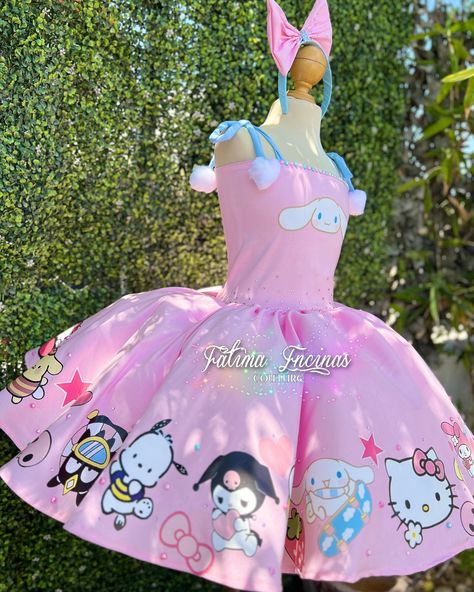 Cinnamon roll and friends 💗🩵🌸✨ #cinnamonroll #sanrio #hellokitty #birthdaydress #girldress #fancy Cinnamon Roll Birthday, My Melody Birthday, Cinnamon Roll, 8th Birthday, My Melody, 5th Birthday, Birthday Dresses, Cinnamon Rolls, Hello Kitty