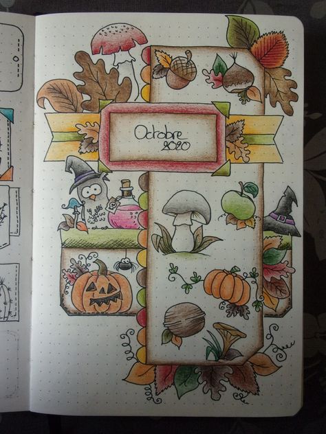 Bujo Autumn, Fall Doodles, Journal October, Bullet Journal Page, Bullet Journal Ideas Templates, Page Decoration, Bullet Journal Design Ideas, Vintage Junk Journal, Bullet Journal Inspo