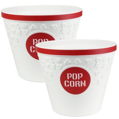 Hutzler Hutzler Popcorn Buckets Color: Red Plastic Popcorn Containers, Vintage Popcorn Machine, Popcorn Bowls, Microwave Popcorn Maker, Kettle Popcorn, Popcorn Buckets, Popcorn Cart, Popcorn Tub, Popcorn Containers