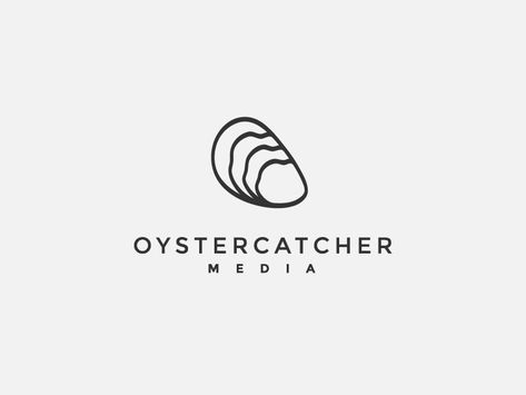 Oystercatcher line-art oystercatcher shell oyster logo bold clever minimal simple Logo Bold Design, Oyster Logo Design, Shell Icon, Shell Logo Design, Oyster Logo, Shell Logo, Pet Logo, Sea Logo, Pearl Logo