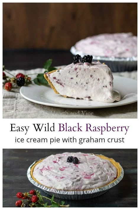 Black Raspberry Recipes Desserts, Fresh Black Raspberry Recipes, Recipes With Black Raspberries, Black Raspberry Desserts, Wild Black Raspberry Recipes, Black Raspberry Ice Cream Cake, Black Raspberry Custard Pie Recipes, Black Rasberry Deserts, Black Raspberry Pie