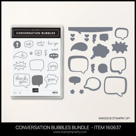 Conversation Bubbles Stampin Up Cards, Stampin Up Conversation Bubbles, Conversation Bubble, Word Bubbles, Word Bubble, Mary Fish, Stampin Pretty, Stamp Pad, Fun Fold Cards