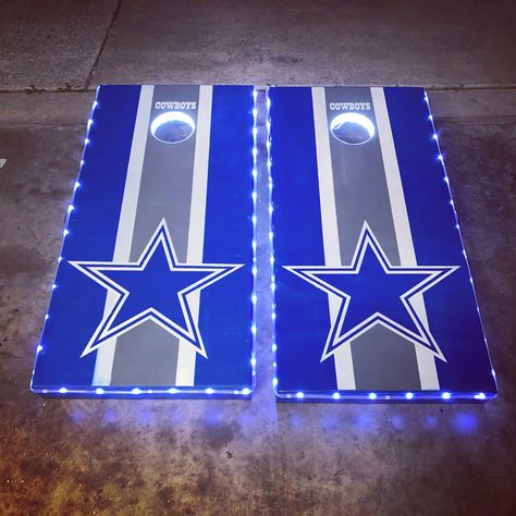 Made these for a customer! Let me know what you think! Cornhole Board, Cornhole Boards, Atari Logo, Dallas Cowboys, What You Think, Let Me Know, Dallas, You Think, Thinking Of You