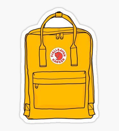 kanken yellow backpack Sticker Tumblr Sticker, Stickers Cool, Yellow Backpack, Iphone Stickers, Red Bubble Stickers, Bubble Stickers, Iphone Case Stickers, Tumblr Stickers, Hydroflask Stickers