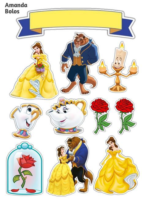 Beauty And The Beast Cupcakes 478 Beauty And The Beast Cake Topper Printable, Beauty And The Beast Cake Toppers, Belle Cake Topper Printable, Beauty And The Beast Printables, Beauty And The Beast Cupcakes, Beauty And The Beast Cake Birthdays, Belle Birthday Party, Beauty And Beast Birthday, Belle Cake