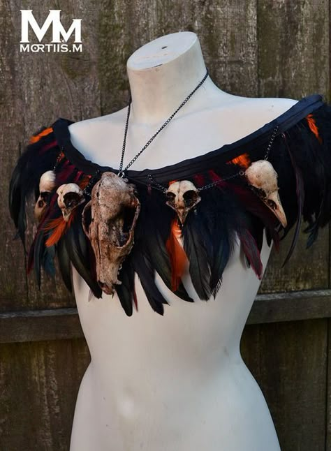 Voodoo Costume, Skull Collar, Voodoo Halloween, Fair Costume, Fox Skull, Friendly Fox, Traditional Healer, Ren Fair, Fest Outfits