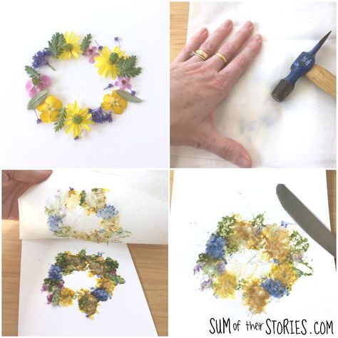 Doodle Art Ideas, Pounded Flowers, Hammered Flowers, Doodle Art Flowers, Art To Make, Pinterest Challenge, Pressed Flower Crafts, Pink And Blue Flowers, Pressed Flower Art