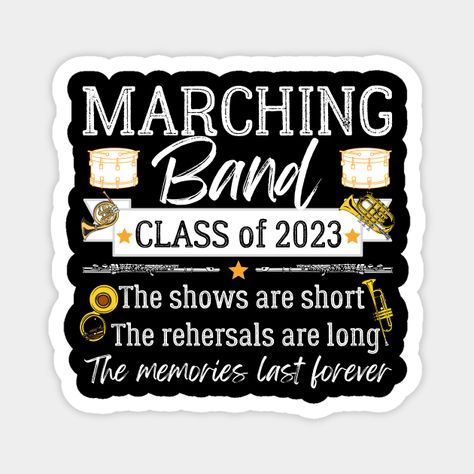 Marching Band Banquet Ideas, Band Banquet Ideas, Marching Band Decor, Band Director Gifts, Band Shirt Ideas, Memories Are Forever, Senior Banquet, Marching Band Gift, Marching Band Mom