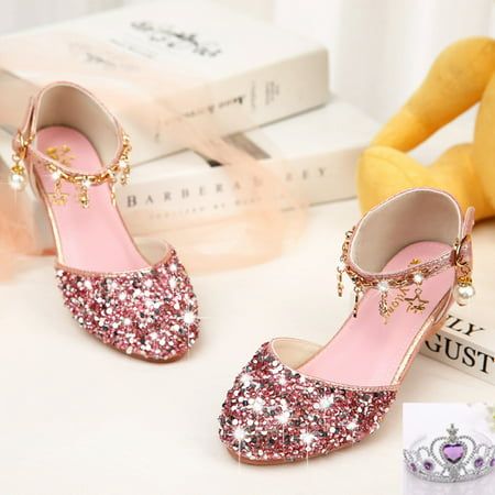 High Heels For Kids, Shoes With Heels, Kids Heels, Trendy High Heels, Rubber Shoe, Girls High Heels, Girls Dress Shoes, Glitter Pumps, Girls Flats