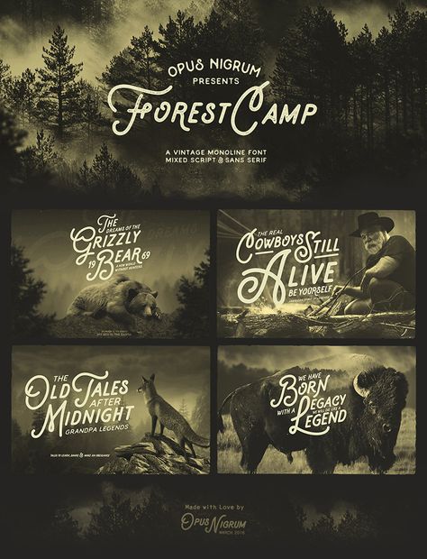 Forest Camp Font on Behance Outdoor Fonts, Camp Font, Monday Graphic Design, Monoline Font, Luxury Boho, Wilderness Explorer, Forest Camp, Font Ideas, Truth Seeker