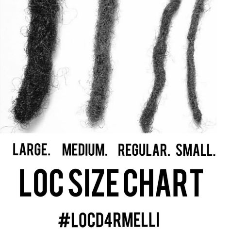 #Dreadlocs #dreadlocks #dreads #locs #teamlocs #dreadstyles #locstyles #locnation #nappyroots #locs4life #loclivin #loclove #LocdKellz Loc Sizes Chart, Loc Sizes, Loc Goals, Micro Locs, Hair Projects, Loc Hairstyles, Sister Locs, Loc Extensions, Dreadlock Hairstyles For Men