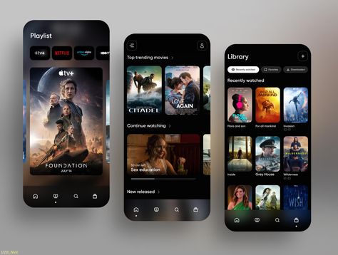 Movie Streaming App Event App, Coding Tutorials, Movie App, Ux Mobile, Mobile App Design Inspiration, Movie Website, App Interface Design, Design Guidelines, Movie Streaming